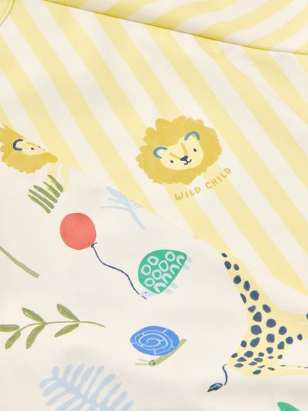 John Lewis Eden Safari Bold Weaning Bibs, Pack of 2, Multi - view 2, Multi