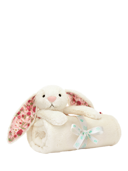 Jellycat Blossom Bunny Blankie, Cream, Cream