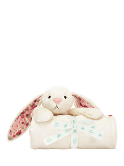 Jellycat Blossom Bunny Blankie, Cream - view 2, Cream
