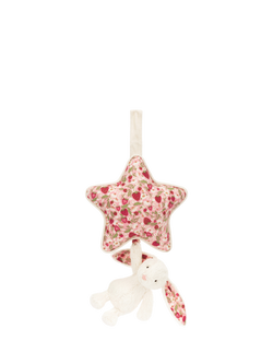Jellycat Blossom Bunny Musical Pull, Cream, Cream
