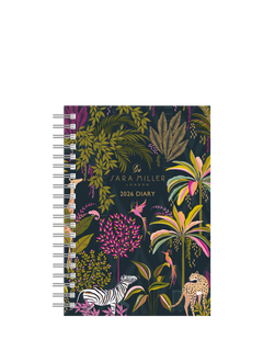 Sara Miller A5 Week to View 2026 Wiro Diary, Green