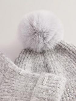 Ted Baker Keriis Rhinestone Hat & Glove Set - view 2, Grey