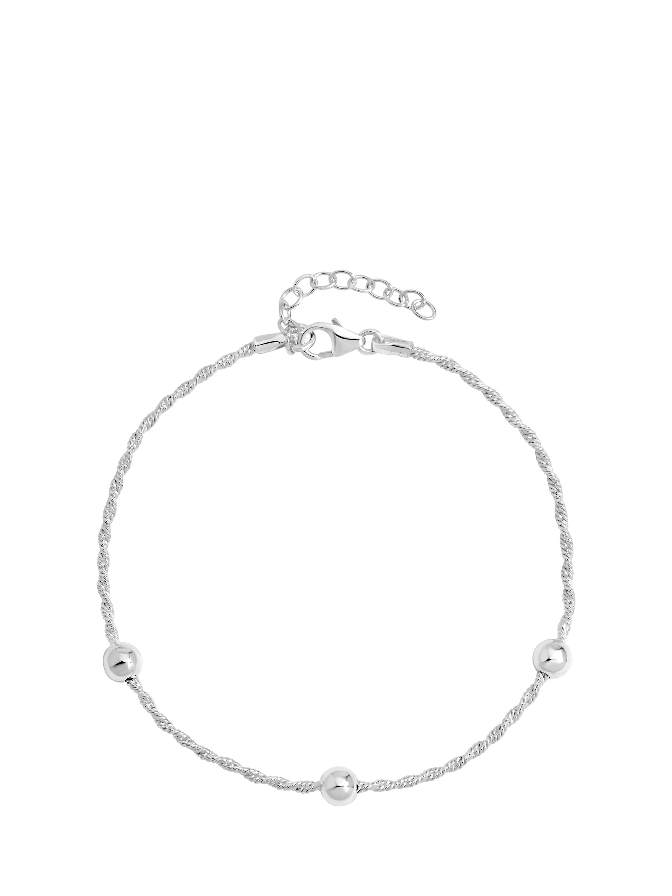 Product image 1 of 5, which shows Simply Silver Polished Station Allway Bracelet