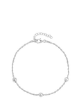 Simply Silver Polished Station Allway Bracelet