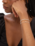 Simply Silver Polished Station Allway Bracelet