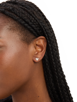 Simply Silver Bee Stud Earrings, Silver - view 2, Silver