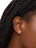 Simply Silver Cubic Zirconia Snake Stud Earrings, Silver