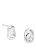 Simply Silver Open Knot Stud Earrings, Silver
