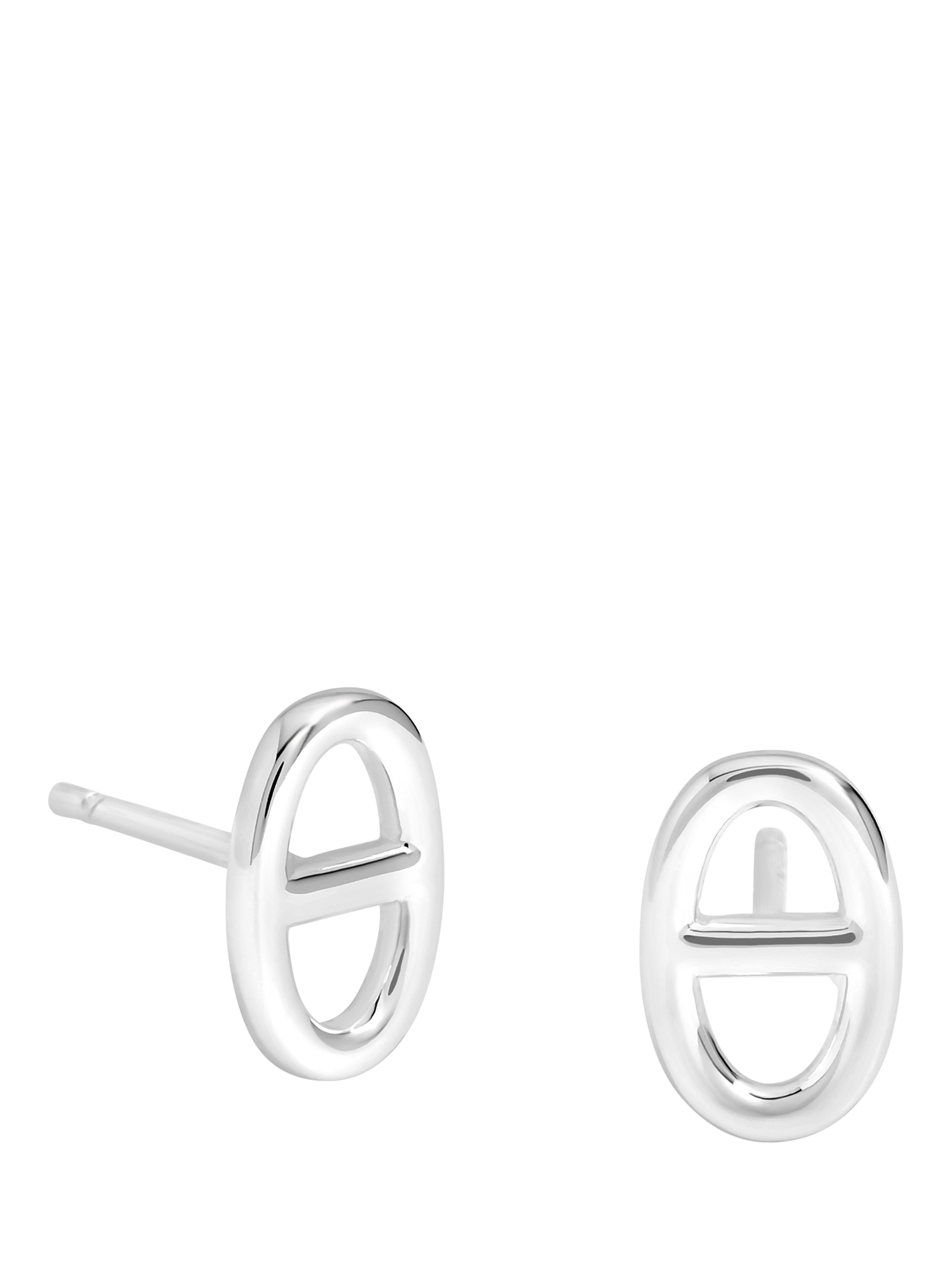 Product image 1 of 3, which shows Simply Silver Marine Stud Earrings, Silver