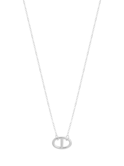 Simply Silver Marine Link Necklace, Silver, Silver