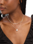 Simply Silver Polished Nugget Pendant, Silver