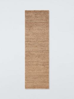 John Lewis Chunky Pure Jute Runner Rug, Natural, L240 x W70 cm, Natural