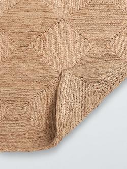 John Lewis Diamond Pure Jute Runner Rug, Natural, L240 x W70 cm - view 2, Natural