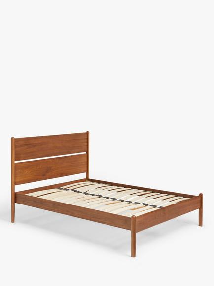 John Lewis Scandi Wood Bed Frame, Double, Walnut, Walnut