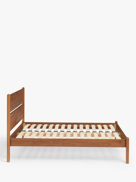 John Lewis Scandi Wood Bed Frame, King Size, Walnut - view 2, Walnut