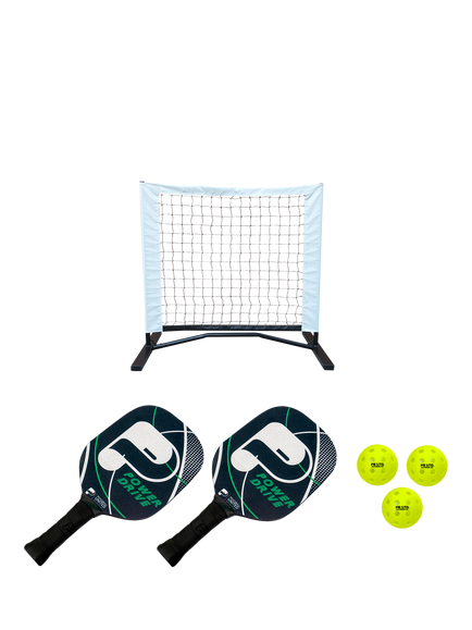 Pickleball United 3ft Outdoor Set, Black/Green/White