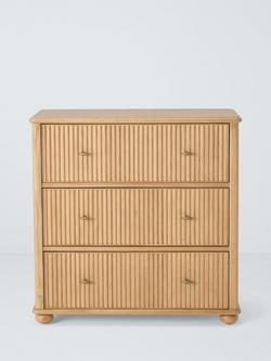 John Lewis Reed 3 Drawer Chest, Ash - view 2, Oak Stained Ash
