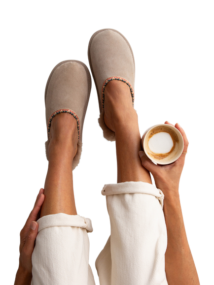 The Small Home Metta Sheepskin Mule Slippers, Natural - view 2, Natural