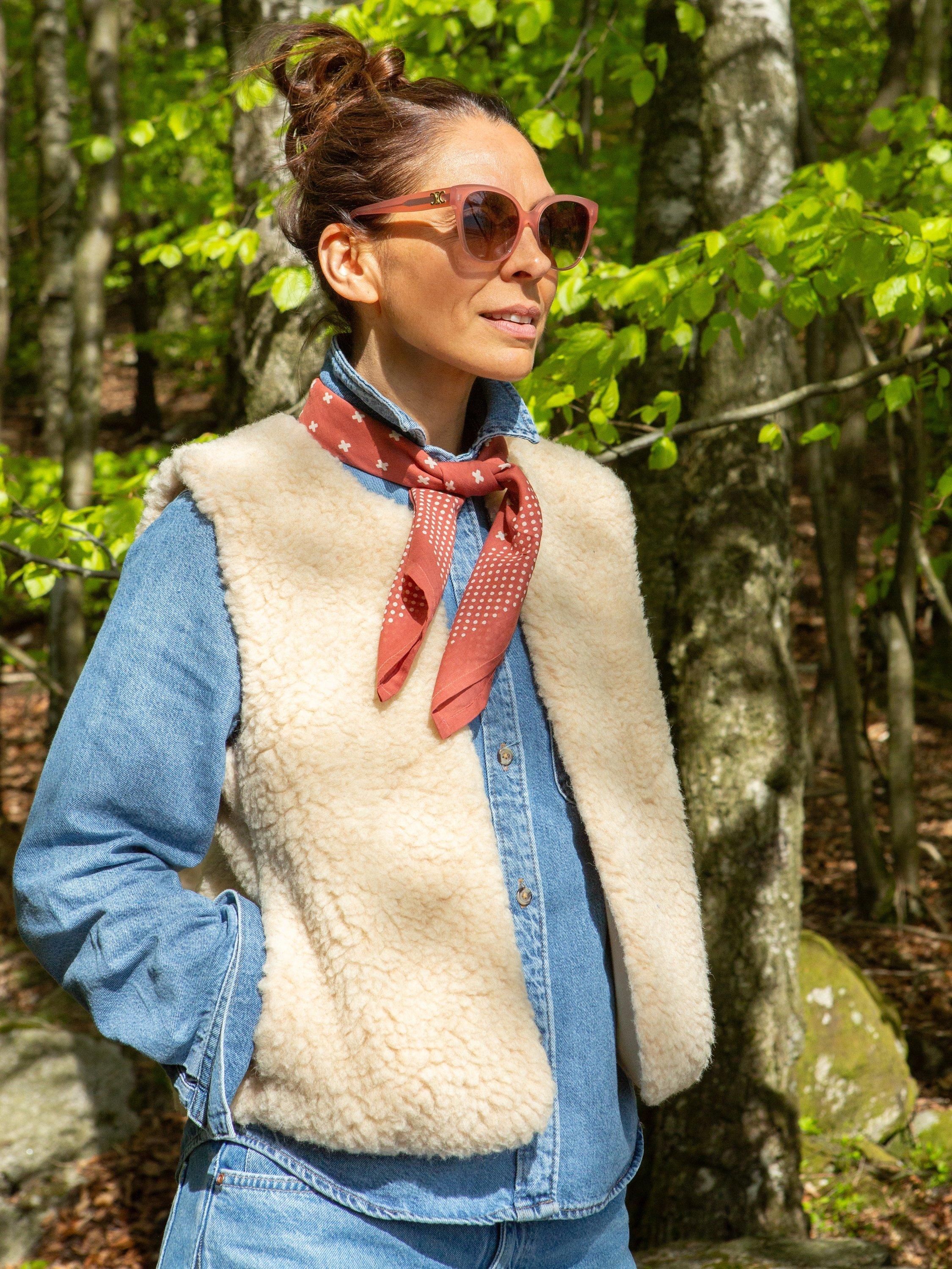 Product image 6 of 8, which shows The Small Home Polka Dot Bandana, Coral