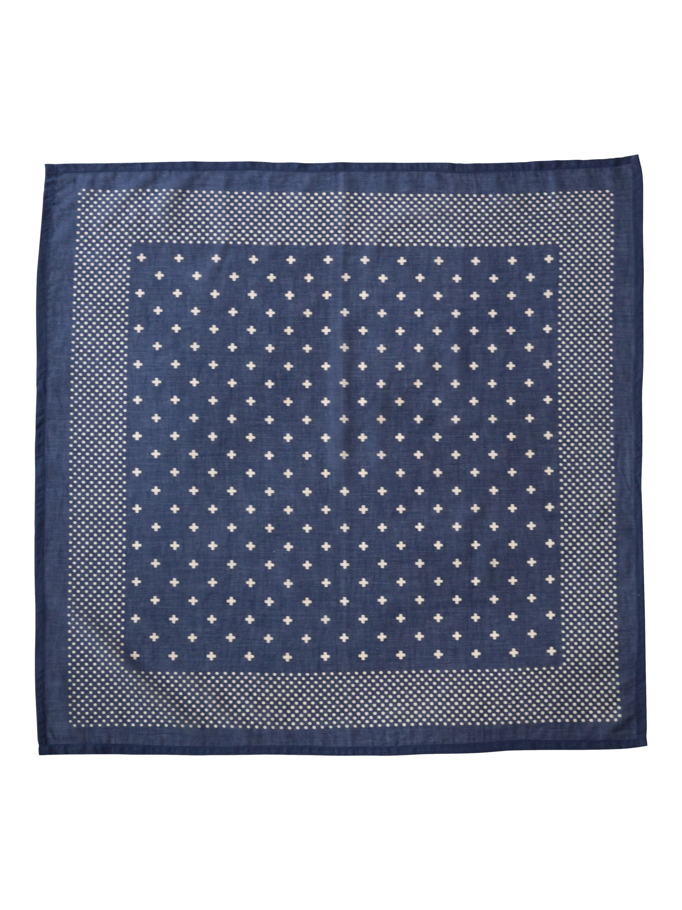 Product image 1 of 11, which shows The Small Home Polka Dot Bandana, Indigo