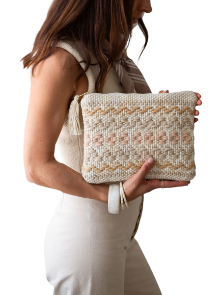 The Small Home Woven Clutch Bag, Multi - view 2, Multi