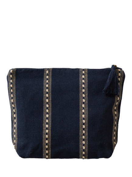 The Small Home Pinstripe Wash Bag, Blue Pinstripe, Blue Pinstripe