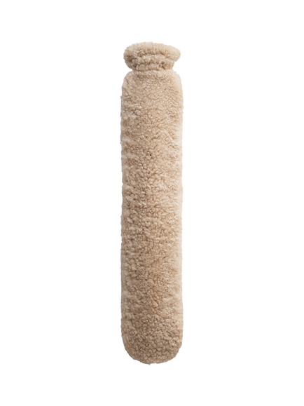 The Small Home Sheepskin Long Hot Water Bottle, Natural, Nautral