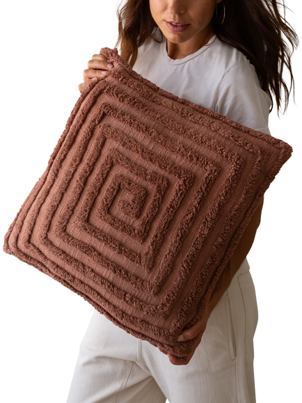 The Small Home Tufted Spiral Cushion, Mocha - view 2, Mocha