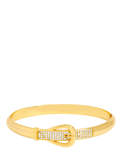 Jon Richard Pave Buckle Bangle, Gold, Gold