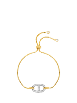 Jon Richard Crystal Toggle Bracelet, Gold, Gold