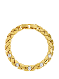 Jon Richard Crystal Flat Chain Bracelet, Gold