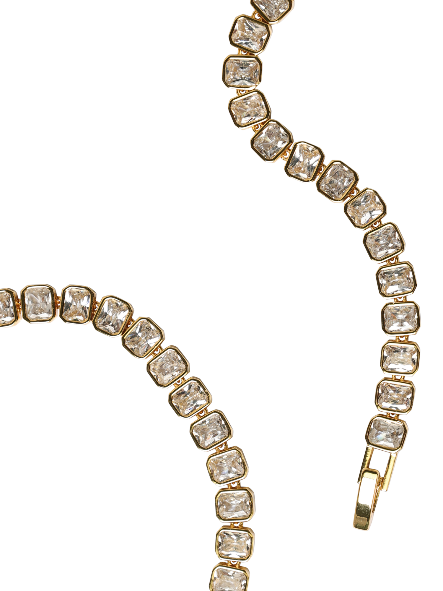 Product image 4 of 4, which shows Jon Richard Crystal Tennis Bracelet, Gold