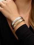 Jon Richard Hinged Rectangular Bangle, Gold
