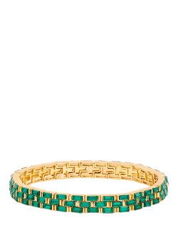 Jon Richard Emerald Chain Stretch Bracelet, Gold, Gold