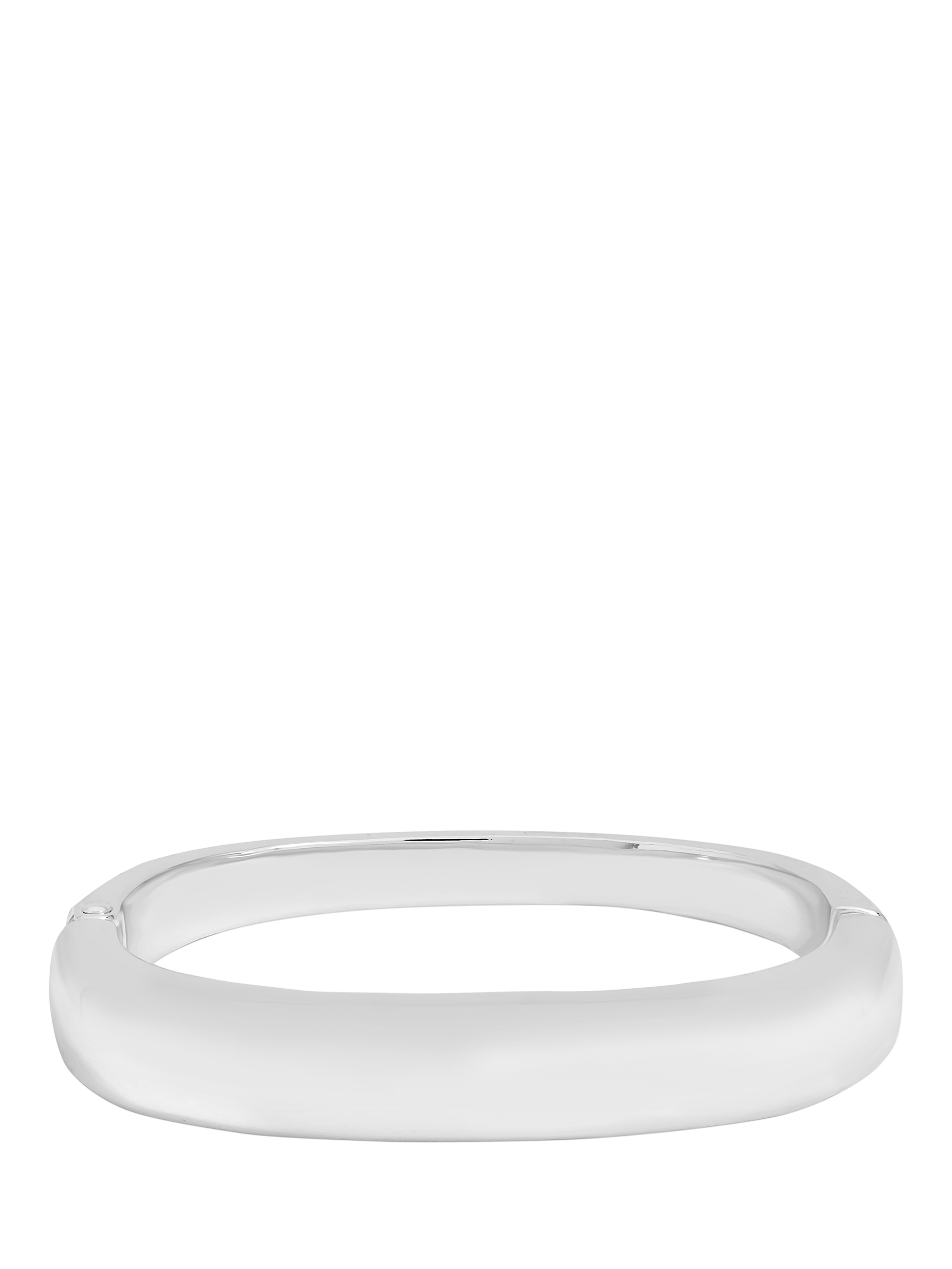Product image 1 of 3, which shows Jon Richard Polished Rectangular Bangle, Silver