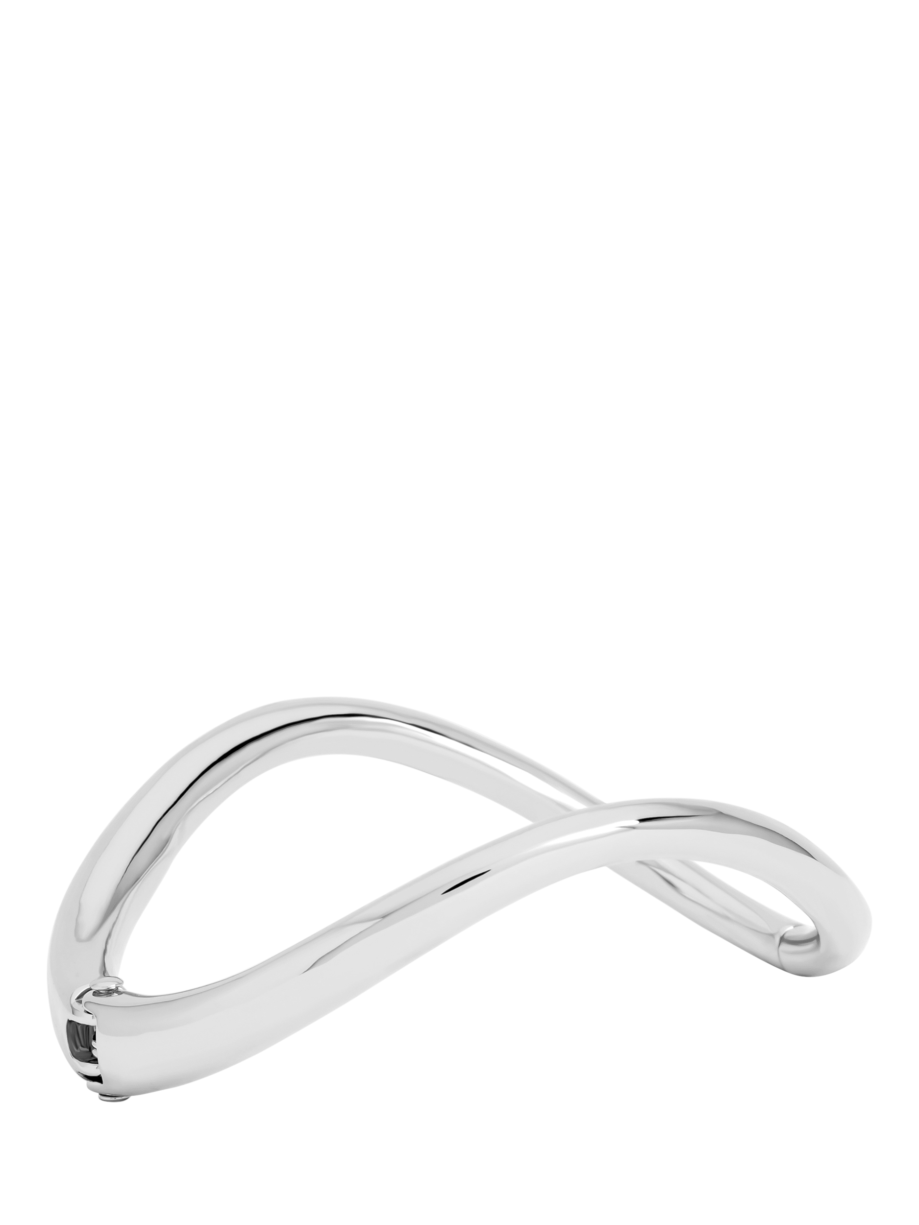 Product image 1 of 3, which shows Jon Richard Polished Wave Cuff Bracelet, Silver