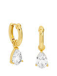 Jon Richard Cubic Zirconia Pear Drop Earrings, Gold