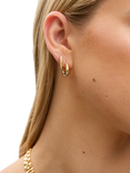 Jon Richard Polished Pearl Hoop Earrings Set, Gold