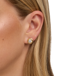 Jon Richard Crystal Knot Earrings, Gold