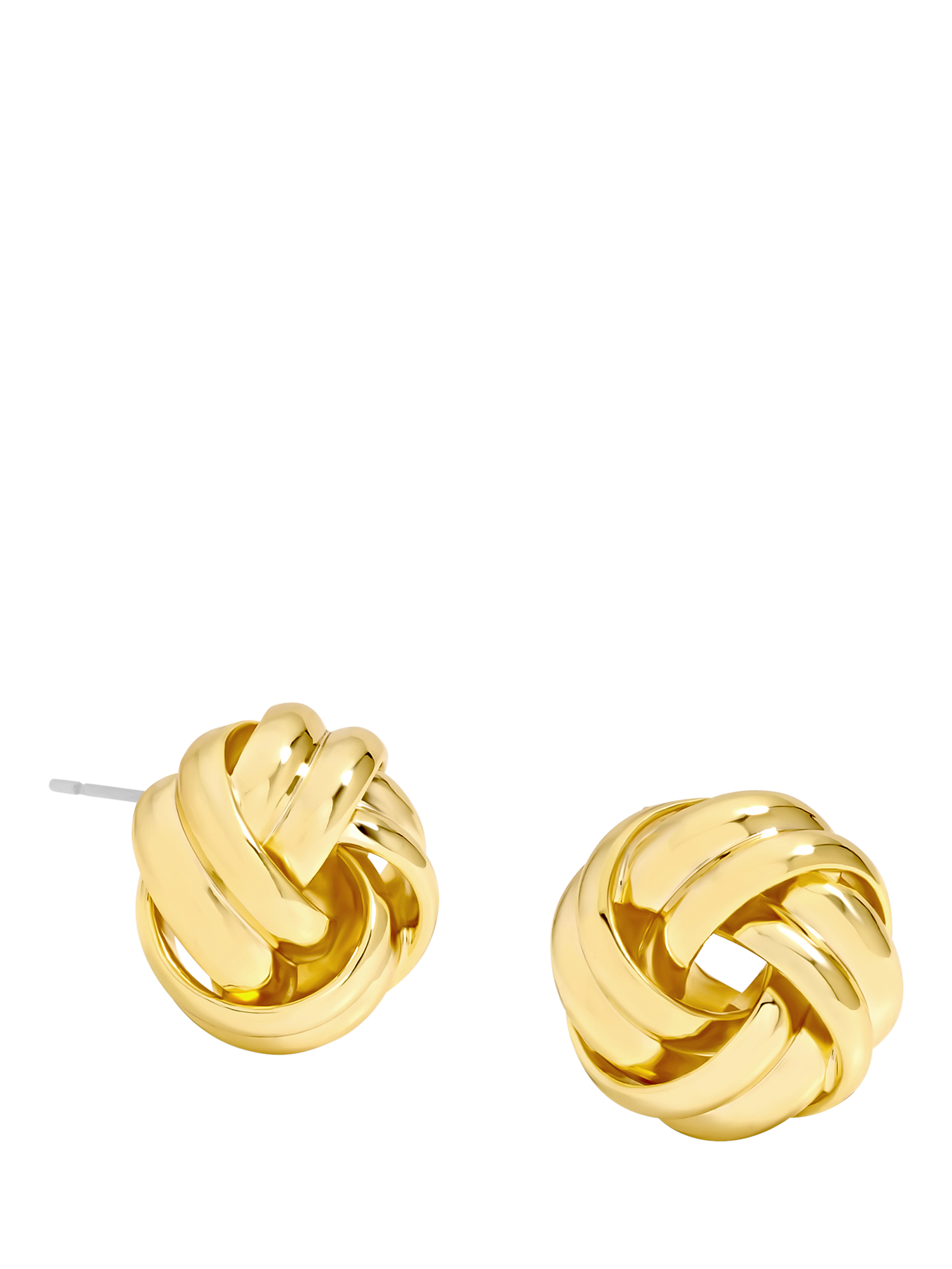 Product image 1 of 3, which shows Jon Richard Knot Stud Earrings, Gold