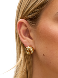 Jon Richard Knot Stud Earrings, Gold