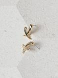 Jon Richard Polished Kiss Stud Earrings, Gold