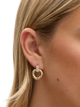 Jon Richard Pave Door Knocker Earrings, Gold