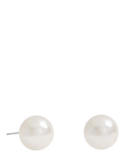 Jon Richard Large Pearl Stud Earrings, Cream, Cream