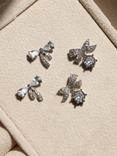 Jon Richard Pave Mini Bow Earrings, Silver