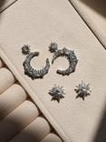 Jon Richard Cubic Zirconia Celestial Star Stud Earrings, Silver