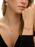 Jon Richard Crystal Link Drop Earrings, Gold