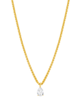 Jon Richard Cubic Zirconia Pear Drop Necklace, Gold