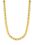 Jon Richard Crystal Flat Chain Necklace, Gold