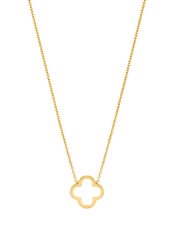 Jon Richard Open Clover Pendant, Gold, Gold